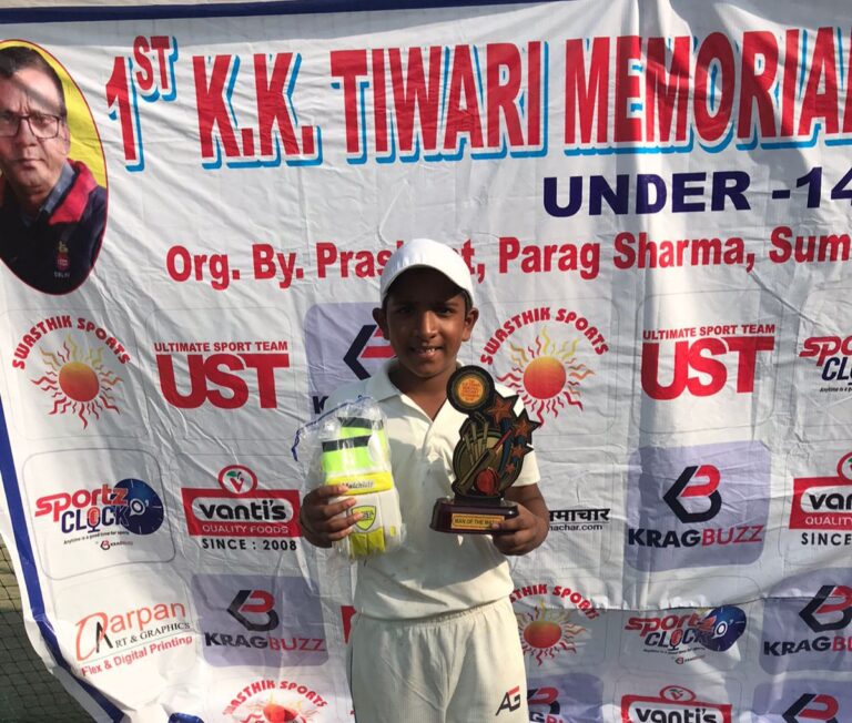 Ashmit Jindal shines in 1ST KK Tiwari Memorial Cricket Tournament,