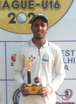Kunal remains unbeatableIn the league match ofAcademy Cricket League U-16