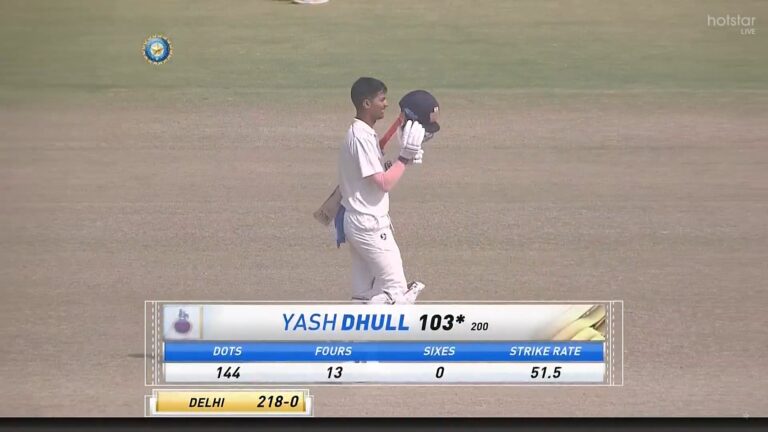 Twitter reacts as Yash Dhull makes history with a century in each innings on Ranji Debut