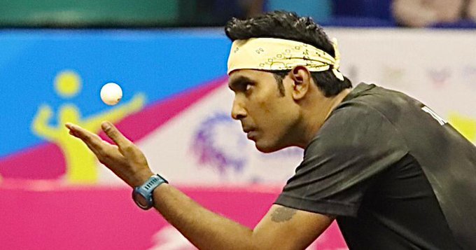 Sharath Kamal forced to retire from quarterfinal with back injury